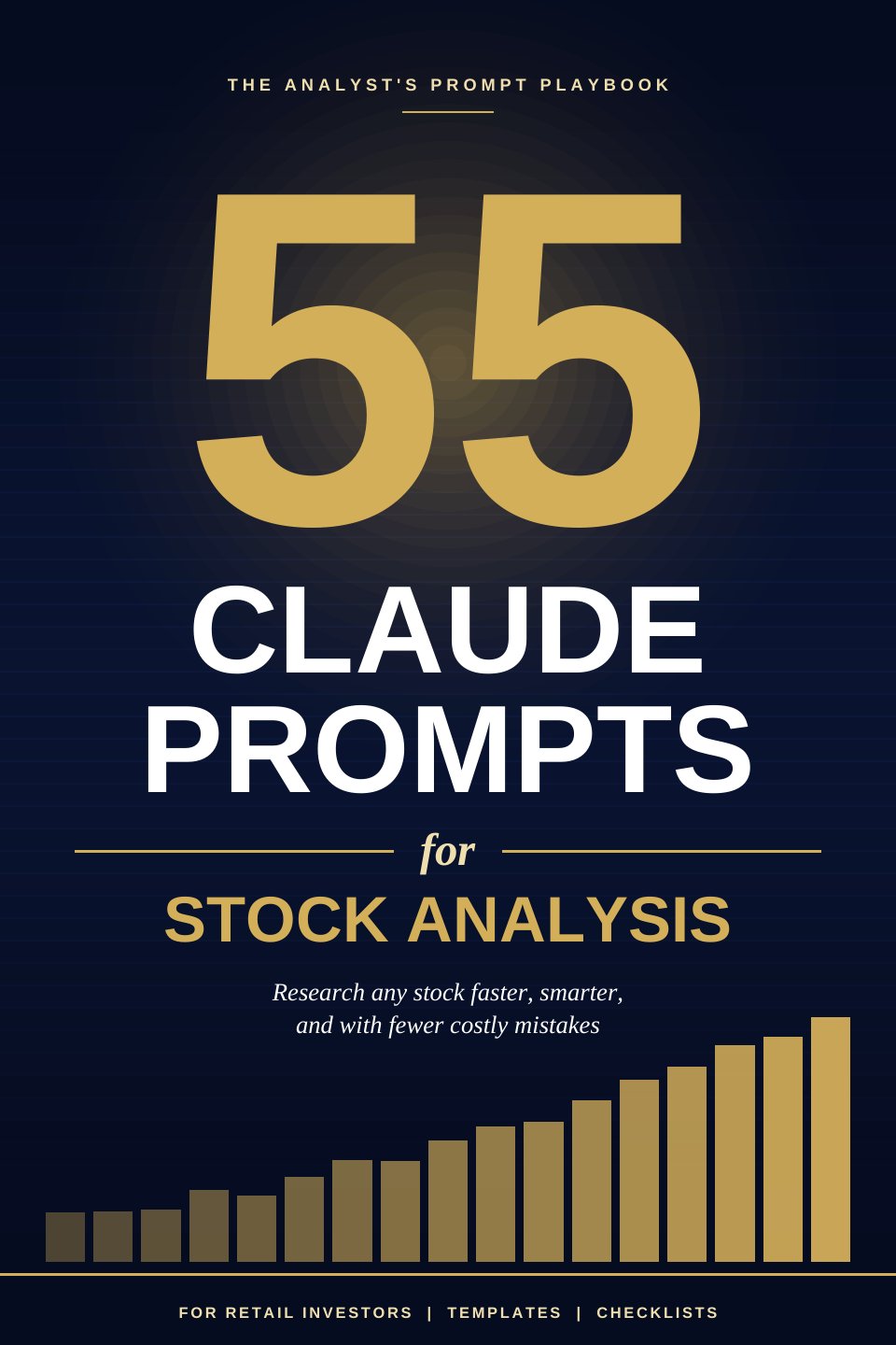 Cover of 55 Claude Prompts for Stock Analysis