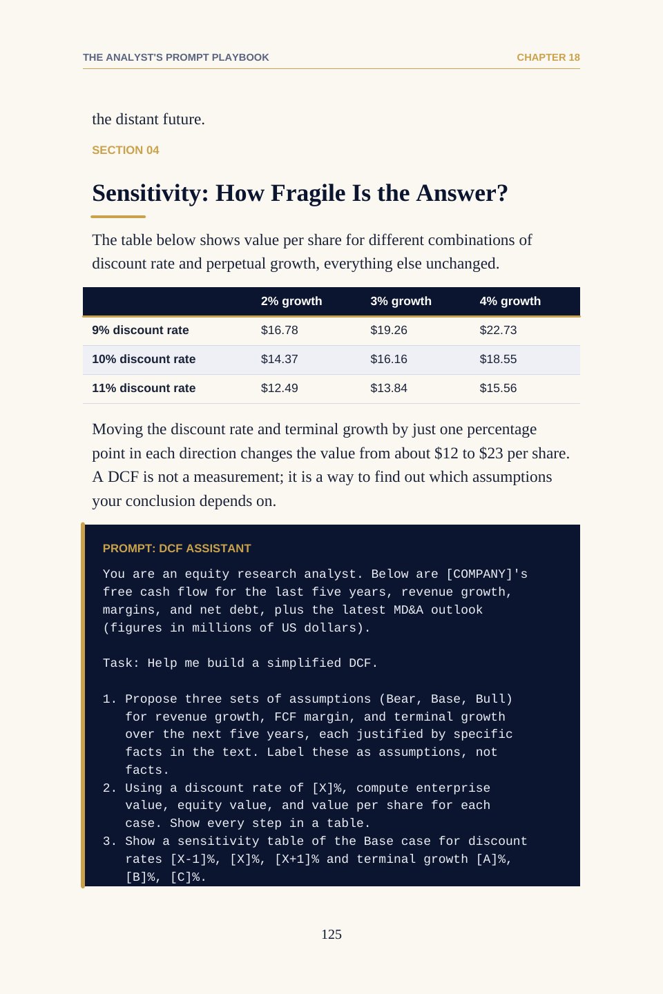 A Simplified DCF, page 125